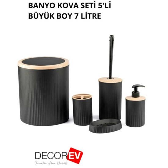 Decorev Banyo Seti Dc-6365 5Prç Auaro Gri
