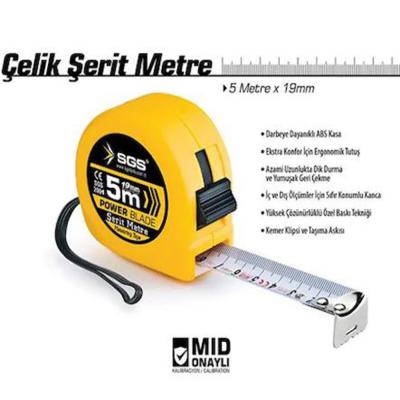 SGS Çelik Şerit Metre 5 mt