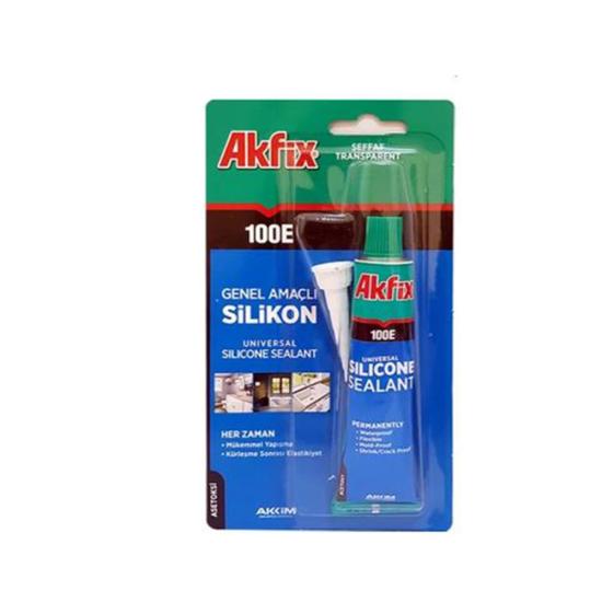 Akfix 100E Çok Amaçlı Silikon Şeffaf 50 Ml