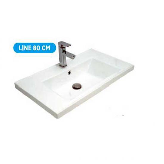 Alvit Line Dolap Uyumlu Tezgah Lavabo 80 Cm