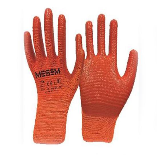 Meşem Nitril Eldiven Zebra Turuncu  no:10
