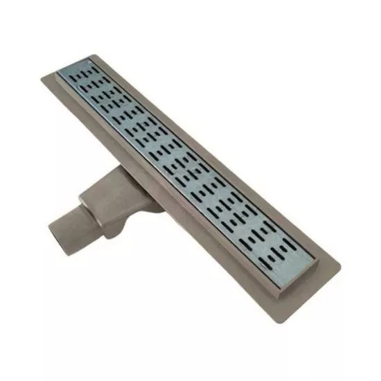 Paslanmaz Duş Kanallı Krom Yer Sifonu 33 Cm 